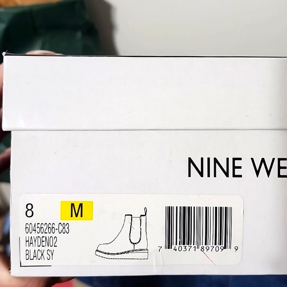 Nine West Hayden PVC black rain bootie womans sz 8 - Picture 2 of 7